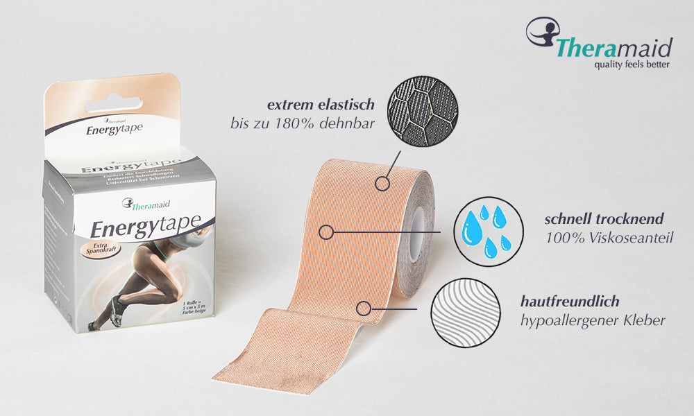 Energytape - Premium Kinesiotapes aus Viskose - verschiedene Farben