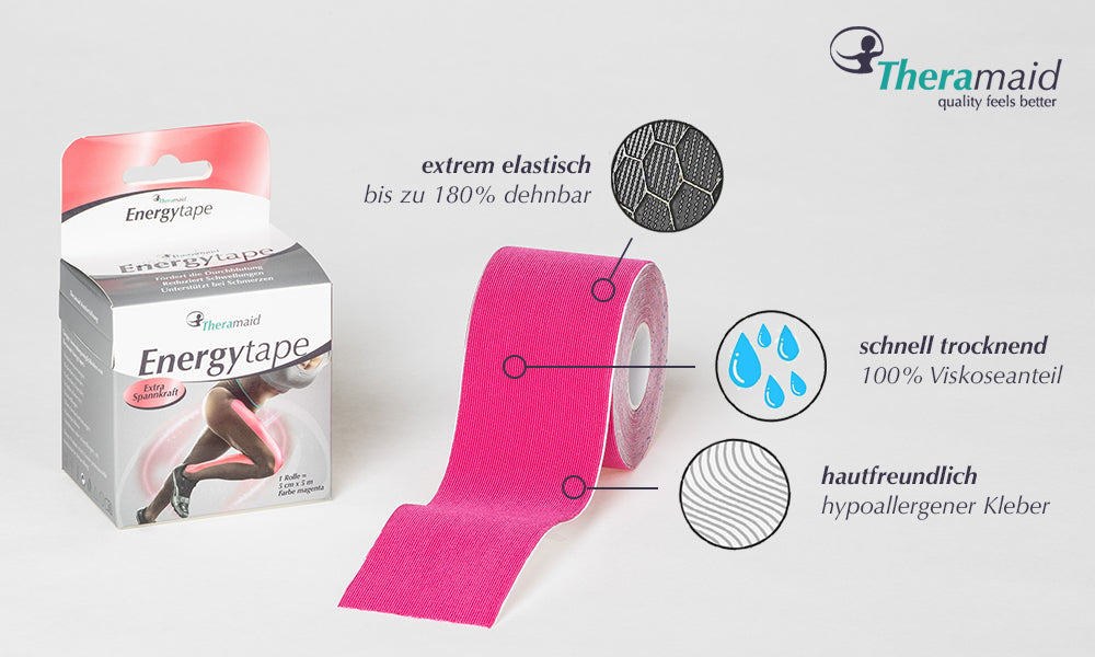 Energytape - Premium Kinesiotapes aus Viskose - verschiedene Farben