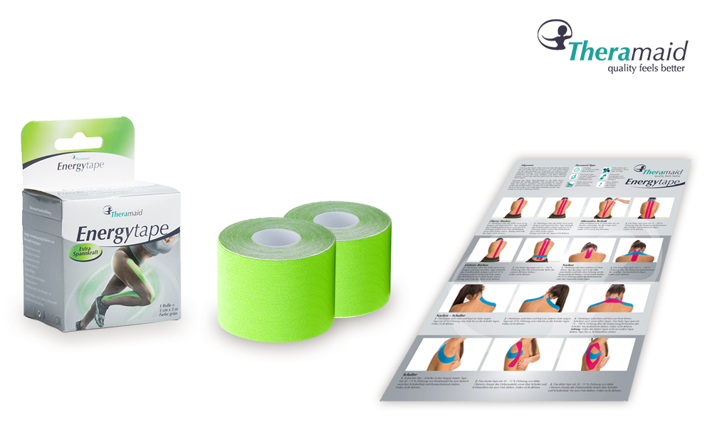 6er Pack Sportstape - Kinesiotapes aus Baumwolle, verschiedene Farben